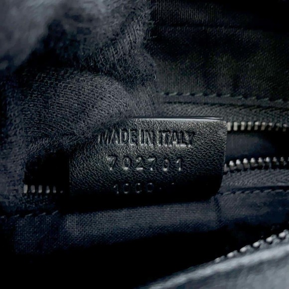 Balenciaga BB Monogram Leather Shoulder Bag Black - Picture 16 of 16